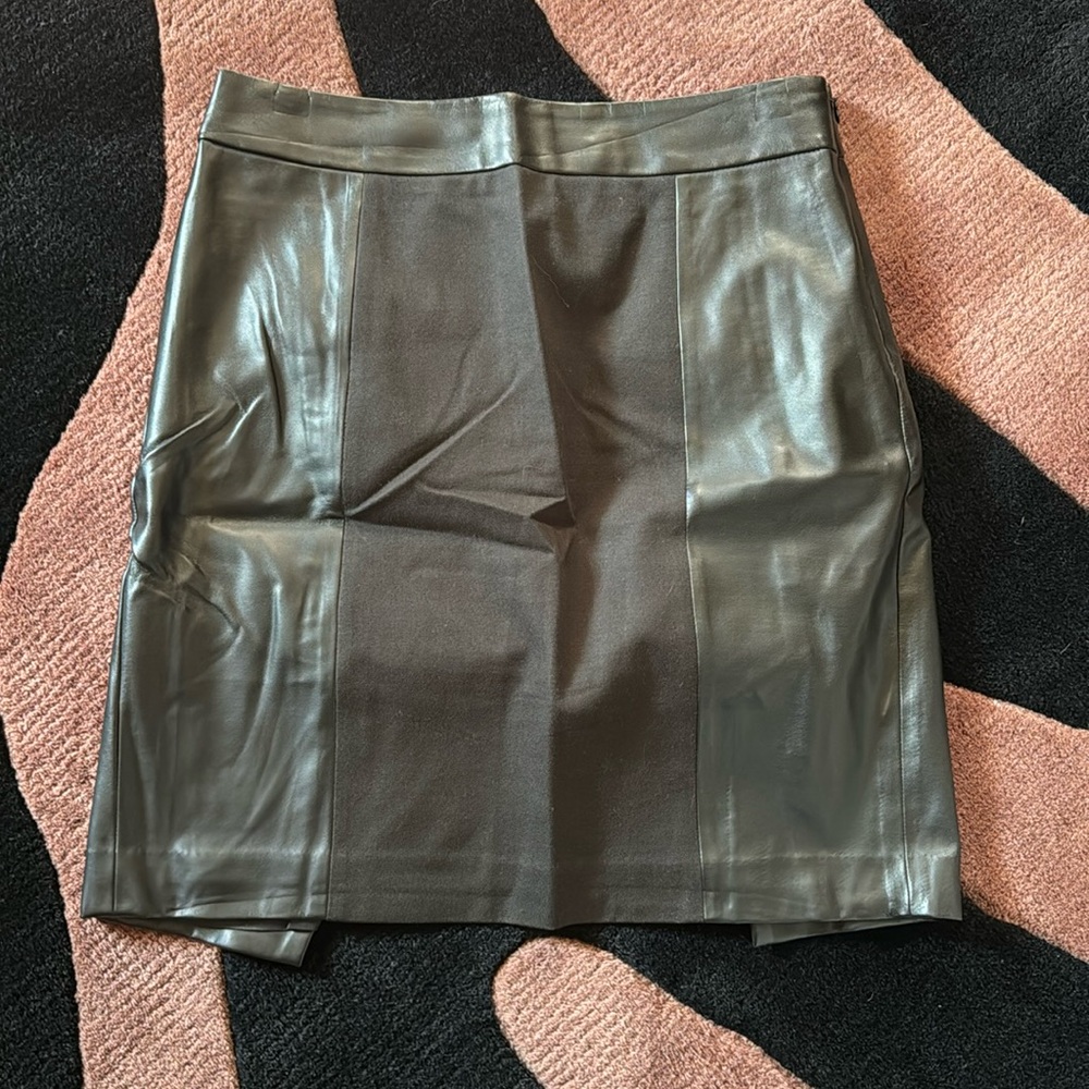 Banana Republic Leather and Ponte Pencil Skirt